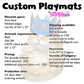 Playmat with custom art by Stooby Studio