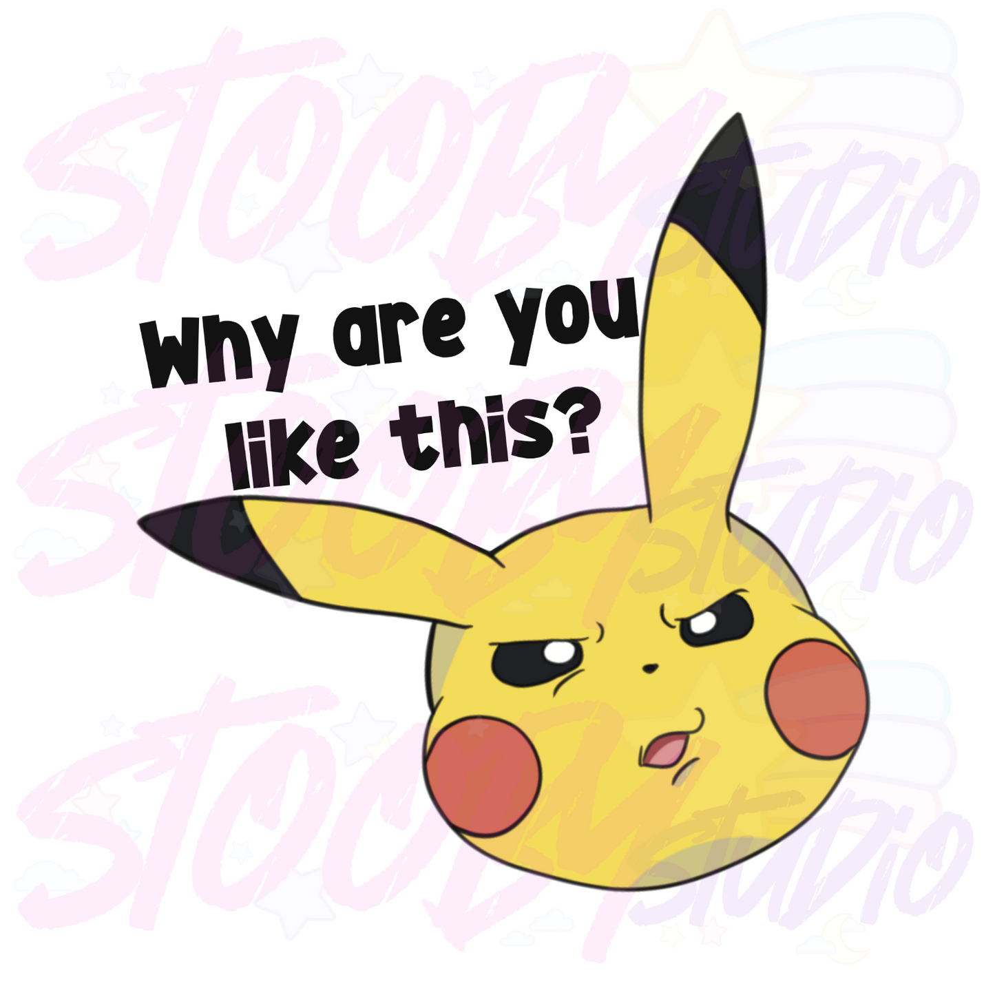 Why Are You Like This? Pikachu Sticker